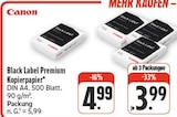 Black Label Kopierpapier von Canon im aktuellen EDEKA Prospekt für 3,99 €