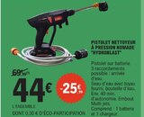 Pistolet nettoyeur à pression nomade - Hydroblast en promo chez E.Leclerc Pistolet nettoyeur à pression nomade - Hydroblast dans le catalogue E.Leclerc