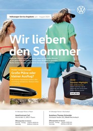Volkswagen Prospekt "Wir lieben den Sommer" für Plauen, 1 Seite, 01.06.2023 - 31.08.2023