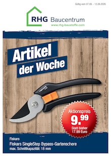 Aktueller RHG Baucentrum Prospekt für Lauter (Sachsen) und Ungebung, Seite zum blättern RHG Baucentrum Prospekt Artikel der Woche mit Seite in Lauter (Sachsen) und Umgebung