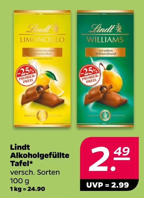 Alkoholgefüllte Tafel