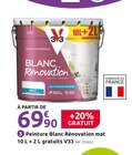Peinture Blanc Rénovation mat - V33 - Mr. Bricolage à Castres Peinture Blanc Rénovation mat - V33 en promo chez Mr. Bricolage Castres à 69,90 €