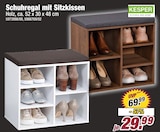 Schuhregal mit Sitzkissen Angebote von KESPER bei POCO Landshut für 29,99 €