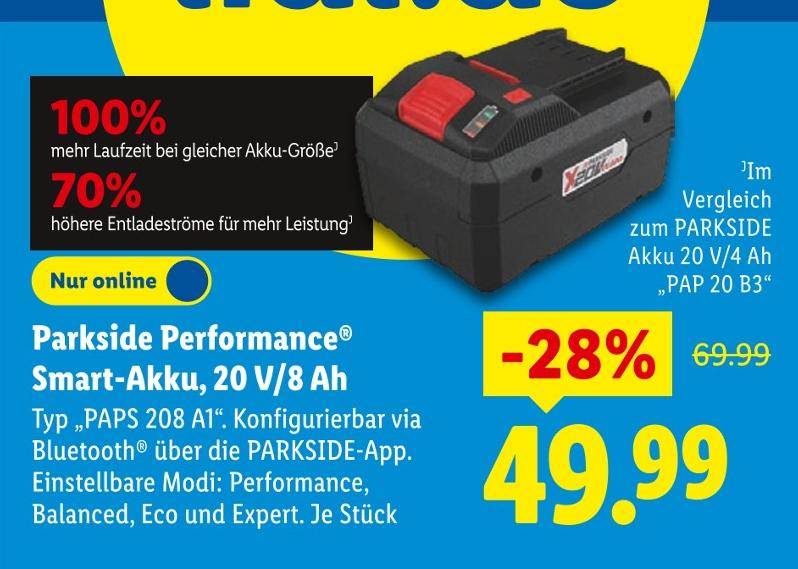 Smart-Akku, 20 V/8 Ah