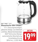 Aktuelles Wasserkocher WK-119988.7 Angebot bei E center in Stuttgart ab 19,99 €