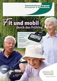 Aktueller Sanitätshaus August Orthopaedie & Rehatechnik Sanitätshäuser Prospekt für Wolfen: Fit und mobil durch den Frühling mit 6 Seiten, 11.03.2026 - 31.05.2026