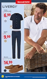 Prix et réduction Pantalon Homme dans le prospectus Lidl en cours Offre Pantalon Homme dans le catalogue Lidl du moment à la page 14