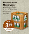 Mineralwasser von Franken Brunnen im aktuellen V-Markt Prospekt für 3,99 €