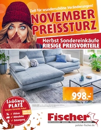 Polstermöbel Fischer Prospekt: "NOVEMBER PREISSTURZ", 33 Seiten, 03.11.2024 - 08.11.2024