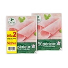 Jambon le supérieur "Lot de 2" - CARREFOUR EXTRA - Carrefour Jambon le supérieur "Lot de 2" - CARREFOUR EXTRA à 7,99 € dans le catalogue Carrefour