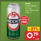 Aktuelles Becks Angebot bei Netto Marken-Discount in Hamburg ab 0,79 €