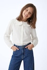 Blouse col claudine uni en coton à 22,99 € dans le catalogue Monoprix Margaret
