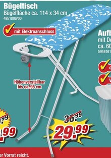 Bügeltisch bei POCO in Gladbeck Bügeltisch im Angebot bei POCO Gladbeck für 29,99 €