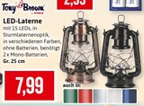 LED-Laterne im Angebot bei Kaufhaus Stolz in Schwerin LED-Laterne Angebote von Tony Brown bei Kaufhaus Stolz Schwerin für 7,99 €