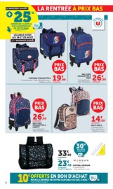 Promos Cartable dans le catalogue "LES PRIX BAS Spécial rentrée" de Hyper U Cartable en promo dans le catalogue Hyper U à la page 8