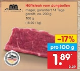 Hüftsteak vom Jungbullen von Gut Ponholz im aktuellen Netto Marken-Discount Prospekt