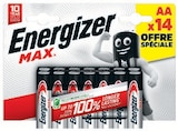 Lot de 14 piles max - ENERGIZER en promo chez Super U Bordeaux à 6,99 €