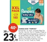 Couches bebe - PAMPERS en promo chez E.Leclerc Mérignac à 23,70 €