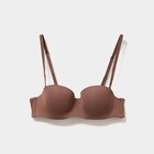 Soutien-gorge bandeau microfibre marron femme dans le catalogue La Halle