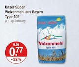 V-Markt Marktoberdorf - Weizenmehl aus Bayern Type 405 Angebot im Prospekt Weizenmehl aus Bayern Type 405 bei V-Markt im Marktoberdorf Prospekt für 0,77 €