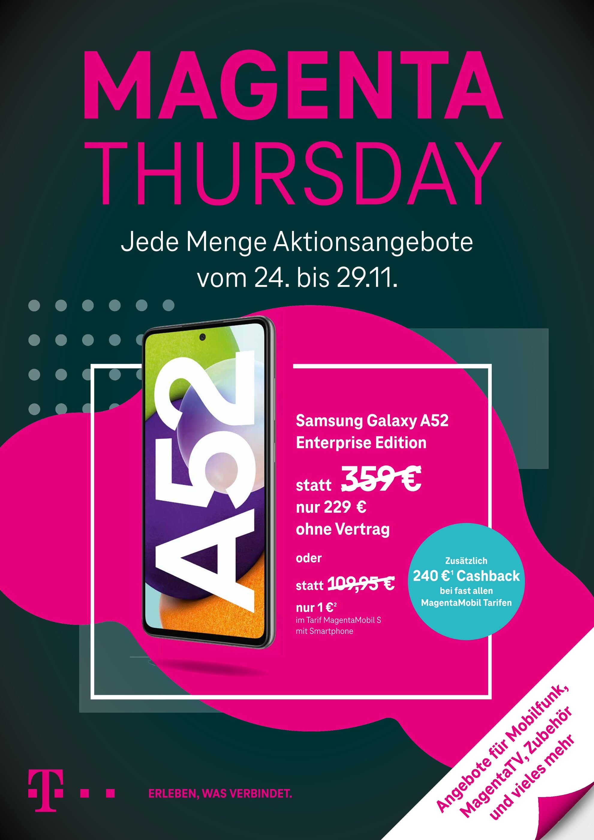 Telekom Shop Prospekt für Emden mit 12 Seiten Telekom Shop Prospekt für Emden: "MAGENTA THURSDAY", 12 Seiten, 24.11.2021 - 29.11.2021