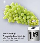 Trauben hell Angebote von Gut & Günstig bei E center Reutlingen für 1,69 €