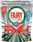 Tablettes lave-vaisselle tout en 1 platinum plus x40 - FAIRY en promo chez Intermarché Hyper Vandœuvre-lès-Nancy à 23,10 €