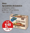 Spezialitäten Knäckebrot im Angebot bei V-Markt in München Spezialitäten Knäckebrot Angebote von Wasa bei V-Markt München für 1,49 €