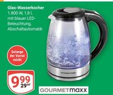 Glas-Wasserkocher Angebote von GOURMETmaxx bei GLOBUS Pirmasens für 9,99 €