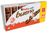 Barre chocolatée bueno chocolat au lait - KINDER - Intermarché Super à Toulouse Barre chocolatée bueno chocolat au lait - KINDER en promo chez Intermarché Super Toulouse à 2,30 €