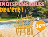 FAUTEUIL SUSPENDU NATURA - Gifi à Villeurbanne FAUTEUIL SUSPENDU NATURA en promo chez Gifi Villeurbanne à 16,95 €