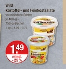 Kartoffel- und Feinkostsalate von Wild im aktuellen V-Markt Prospekt für 1,49 €
