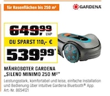 Mähroboter „Sileno Minimo 250 M2“ von Gardena im aktuellen OBI Prospekt