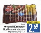 Original Nürnberger Rostbratwürste im EDEKA Prospekt Original Nürnberger Rostbratwürste von Kupfer im aktuellen EDEKA Prospekt für 2,69 €
