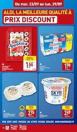 Prix et réduction Danone dans le prospectus Aldi en cours Offre Danone dans le catalogue Aldi du moment à la page 10