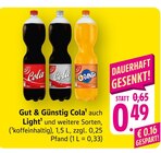 Cola im Angebot bei E center in Donaueschingen Cola Angebote von Gut & Günstig bei E center Donaueschingen für 0,49 €