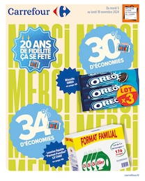 Prospectus Carrefour à Couffy, "20 ANS DE FIDÉLITÉ ÇA SE FÊTE", 68 pages, 05/11/2024 - 18/11/2024