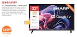 Flachbildfernseher im V-Markt Prospekt Google Smart TV 32HF2265E von SHARP im aktuellen V-Markt Prospekt für 149,00 €