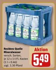Mineralwasser Angebote von Residenz Quelle bei REWE Rosenheim für 5,49 €