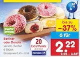 Berliner oder Donuts bei Netto Marken-Discount im Borken Prospekt für 2,22 €