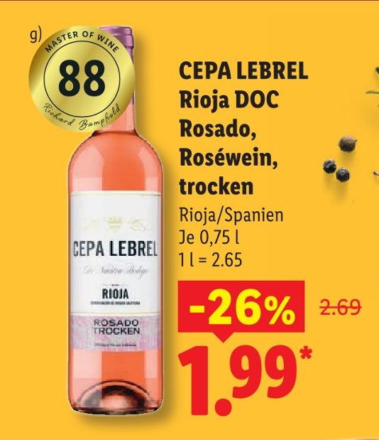 Rioja DOC Rosado, Roséwein, trocken