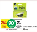 Lames 360 one blade x2 - PHILIPS en promo chez Intermarché Montpellier à 2,69 €