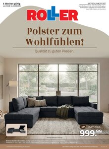 Sitzmöbel im aktuellen ROLLER Prospekt (Hagen (Stadt der FernUniversität)) Sitzmöbel im ROLLER Prospekt "Polster zum Wohlfühlen!" mit 4 Seiten (Hagen (Stadt der FernUniversität))