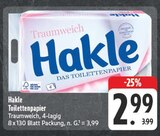 Toilettenpapier Traumweich Angebote von Hakle bei E center Erlangen für 2,99 €