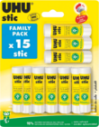 (2)Sticks de colle blanc - UHU en promo chez Cora (2)Sticks de colle blanc - UHU dans le catalogue Cora