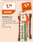 Proteinriegel Chocolate Spread und Hazelnut Spread von BAREBELLS im aktuellen Müller Prospekt