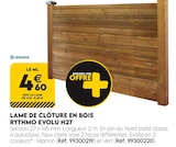 Tout Faire Noidans-lès-Vesoul - Promo Lame de clôture en bois rythmo evolu h27 vert Promo Lame de clôture en bois rythmo evolu h27 vert à 4,60 € dans le catalogue Tout Faire à Noidans-lès-Vesoul