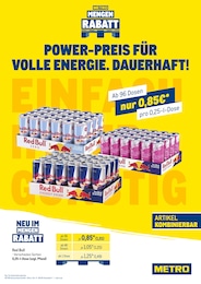 Energydrink im METRO Prospekt Energydrink im METRO Prospekt "Monatsmenü + Gewinnspiel" auf Seite 16