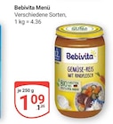 Menü Gemüse-Reis mit Rindfleisch von Bebivita im aktuellen GLOBUS Prospekt
