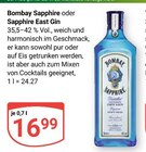 Bombay Sapphire Angebote von Bombay Sapphire bei GLOBUS Kempen für 16,99 €